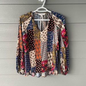 Apricot Flowy pattern blouse